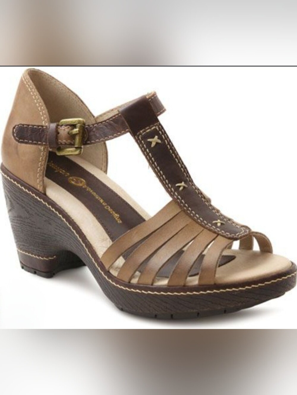 *Jambu 'Dutch Design' Velvet Suede T-Strap Wedge Sandals*